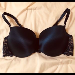 Cacique Navy 40DD (40E) Balconette Bra Adjustable
